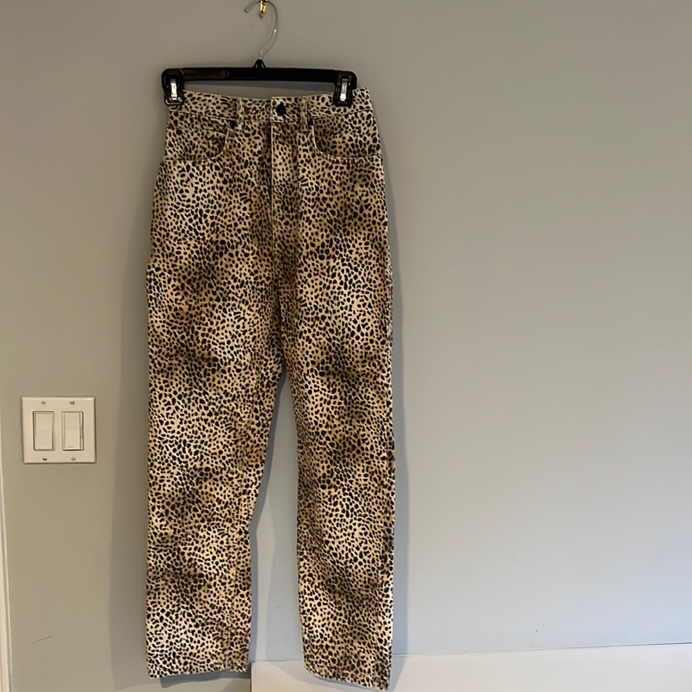 Alexander Wang Leopard Print Denim Jeans